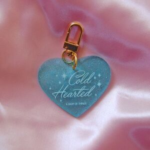 Cold Hearted Keychain Blue Sparkle